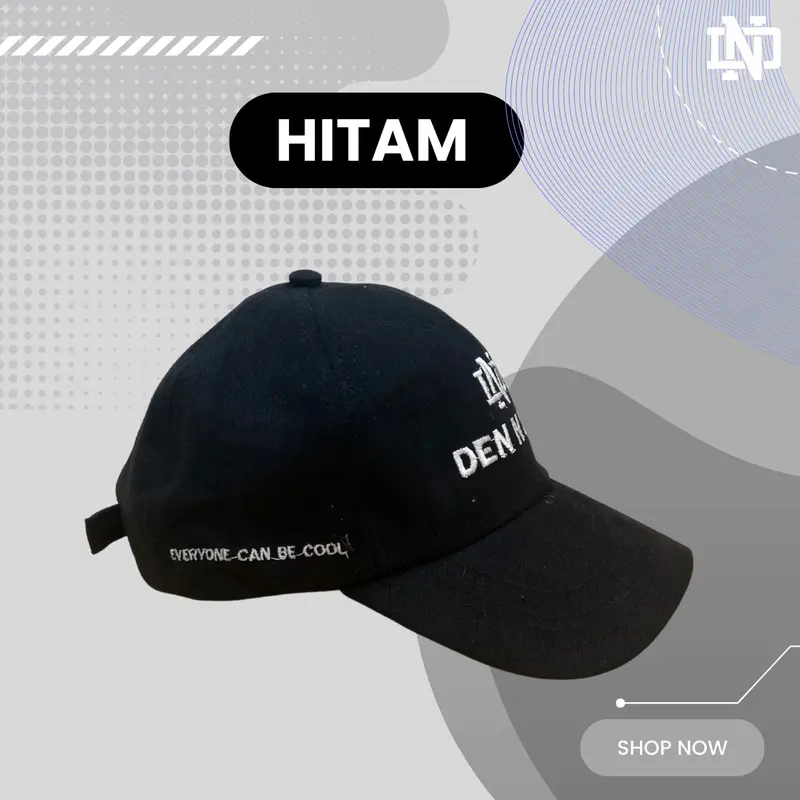 DEN N DEV - Topi Baseball unisex Bordir DEN N DEV PREMIUM warna Hitam 0
