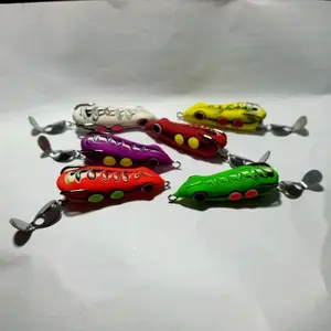 Soft frog killer rasa Jaws "fluffy" anti mocel, umpan Gabus, Uk. 5cm,Hook 2/0