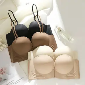 Fairys gift Bra Busa Tebel Push Up Tanpa Kawat Mengangkat PD 2 In 1 Strapless Bh Wanita Polos Nyaman
