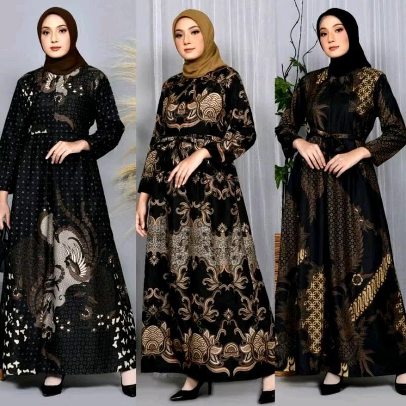 Gamis Batik Abaya Syari / Motif Batik Terbaru Muslim Wanita 0