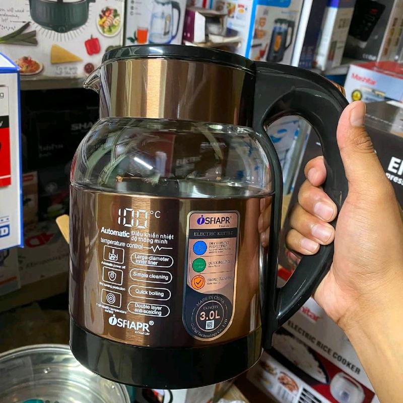 Ấm Siêu tốc SFIAPR- ST230 Tổng Dung Tích 3L Chất Liệu Thủy Tinh An Toàn Sức khỏe
