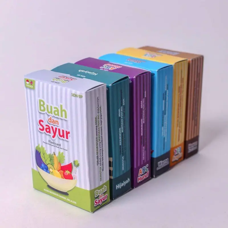 Flashcard Kartu Pintar Belajar Balita Huruf Hijaiyah Angka Buah Sayur - Flash Card - Konsep Studio 0