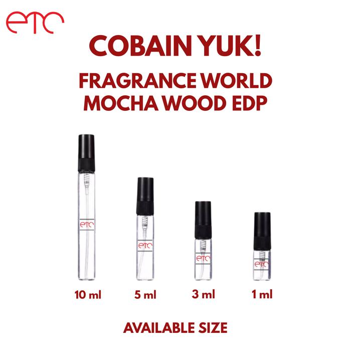 Gambar DECANT Parfum Fragrance World Mocha Wood EDP for Unisex - 1ml dari ETC Official Store Kota Administrasi Jakarta Selatan Tokopedia