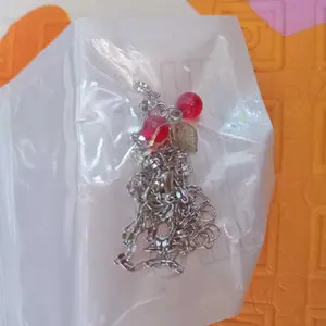 Kalung Cantik Bandul Cherry Merah Perak 1268