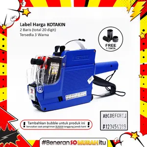Alat Label Harga 2 Baris Isi 3 Roll Refill Price Labeller Tool Huruf Angka MX 6600