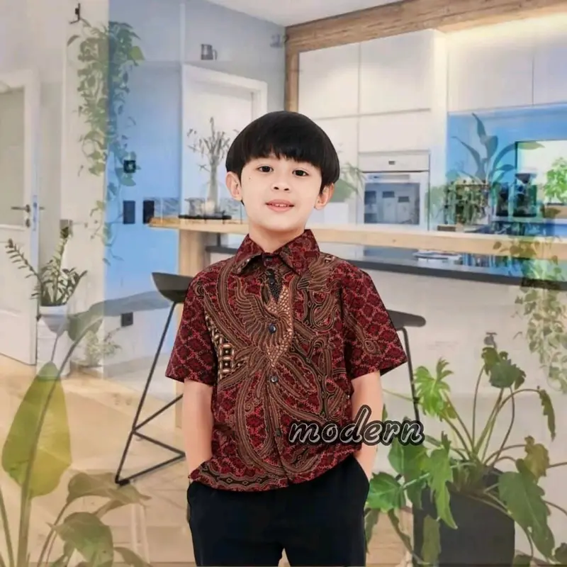 Baju Batik Anak Usia 1 sampai 12 Tahun Batik Anak Laki-laki Terbaru Katun 4