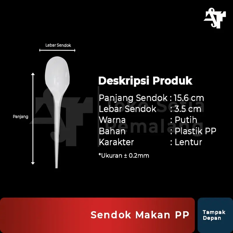 Sendok Makan Plastik Putih Isi 100 Pcs Murah Kuat 2