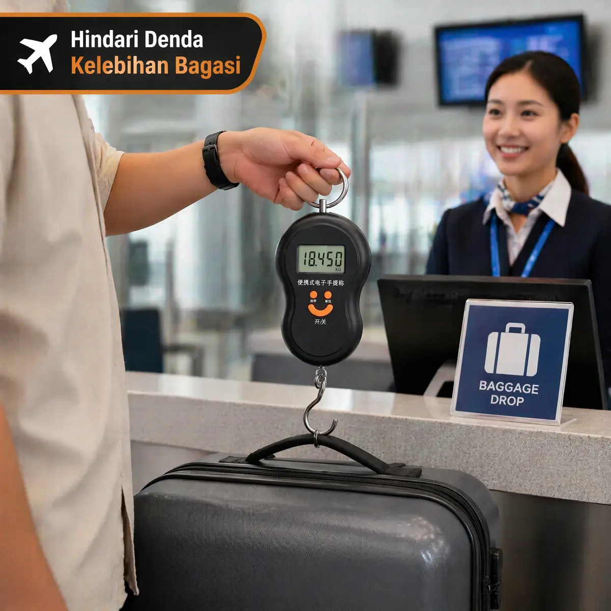 Timbangan Gantung Digital Portable 50 KG / Timbangan Digital Koper