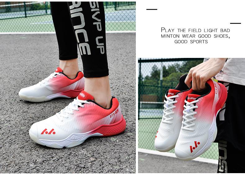 Product Introduction of New Original LEFUS Men Women Badminton Tennis Shoes for Women Pickleball Shoes Squash Volleyball Lace-up Sneakers for Indoor Outdoor Court Training Cushioning Table Tennis Sneakers 9