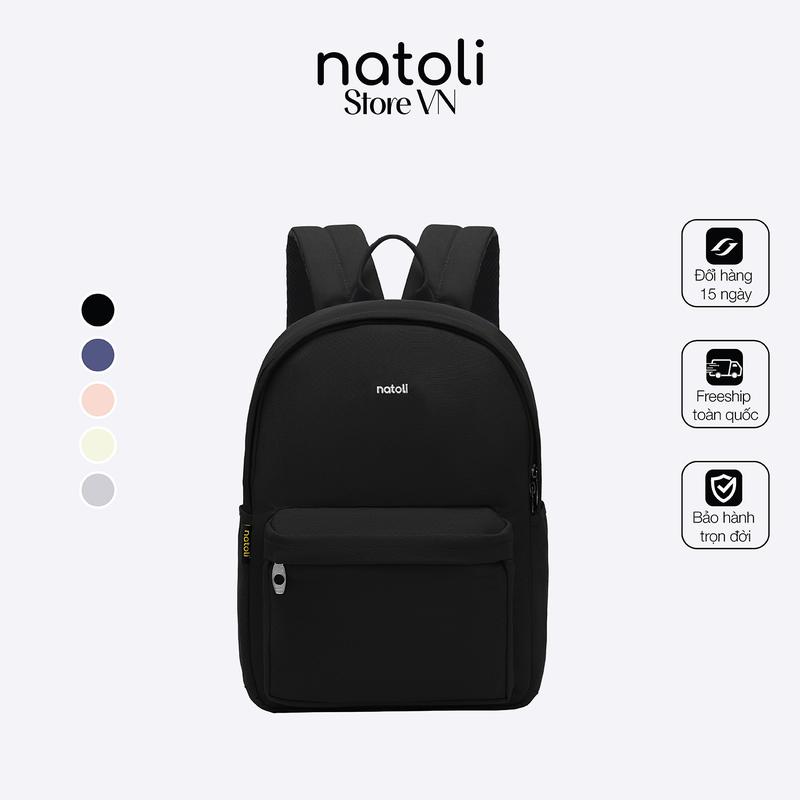 Balo đi học nam nữ thương hiệu NATOLI nhiều ngăn chống nước tốt - Basic Backpack B2