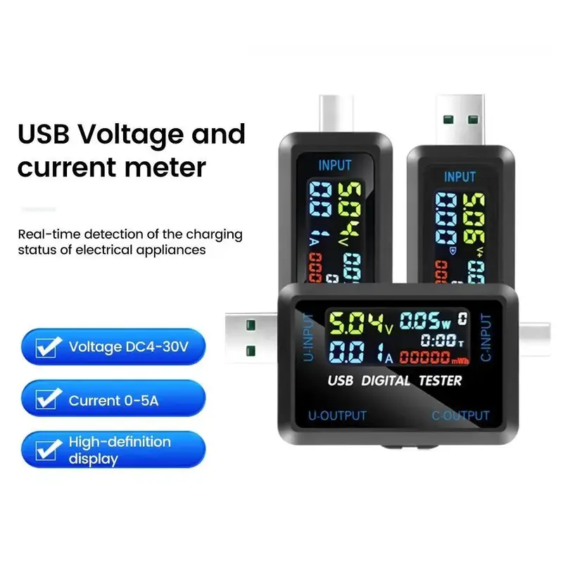Máy kiểm tra, Thiết bị kiểm tra chuyên nghiệp, Máy dò bộ sạc USB, Máy kiểm tra công suất điện 1
