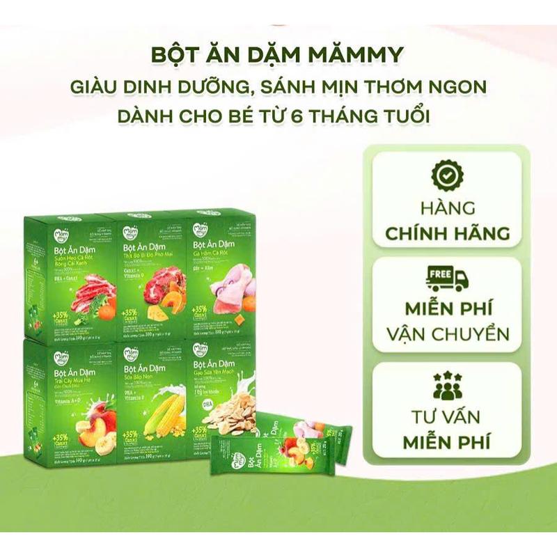 Bột ăn dặm Bổ não Mămmy bổ sung chất dinh dưỡng cho bé từ 6 tháng tuổi