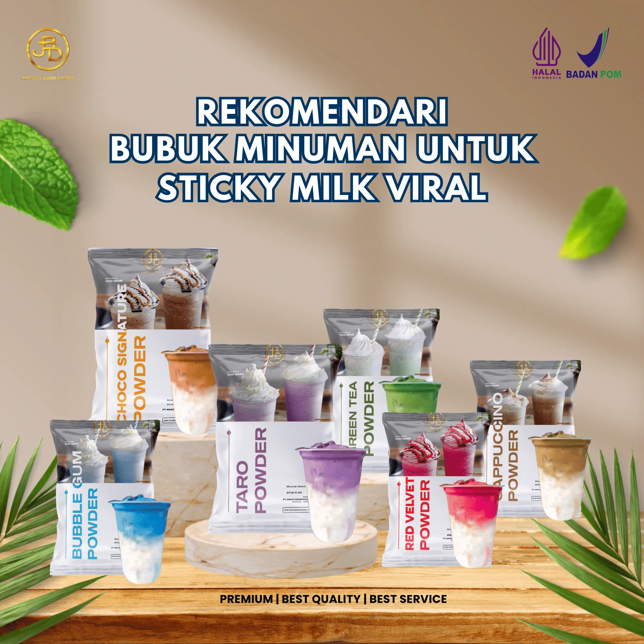 [BUBUK STICKY MILK VIRAL] Bubuk Minuman Premium 1kg ANEKA VARIAN RASA Best Seller || Powder Coklat Milkshake Drink Vanila Serbuk