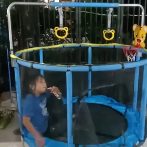 Trampolin mainan anak mainan outdoor jaring trampoline anak anak 55 inche Protective Net Kid Children Jumping Pad Safety Protection Guard Sport Toys Bayi Olahraga