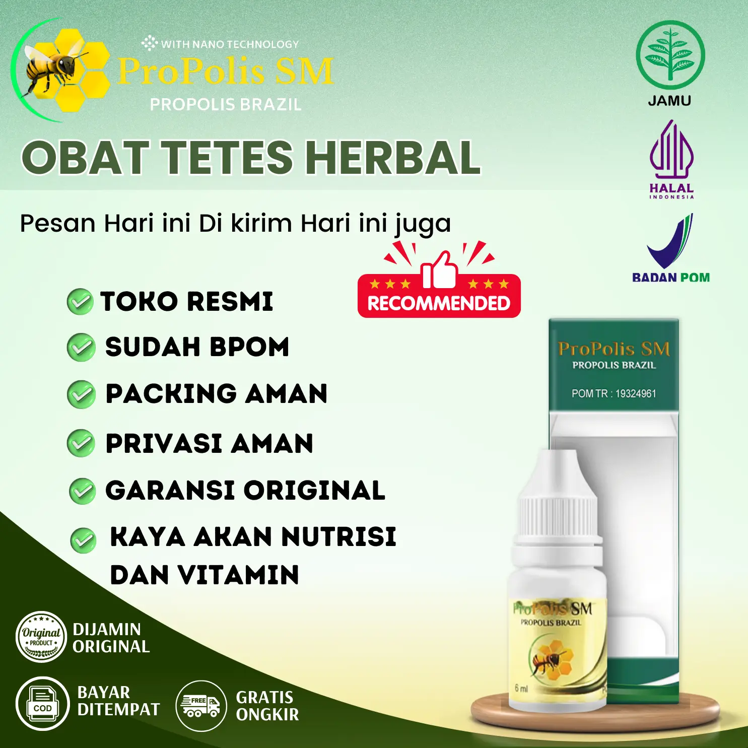 Propolis Sm - Herbal Propolis Untuk Kesehatan Legalitas Resmi BPOM Halal MUI
