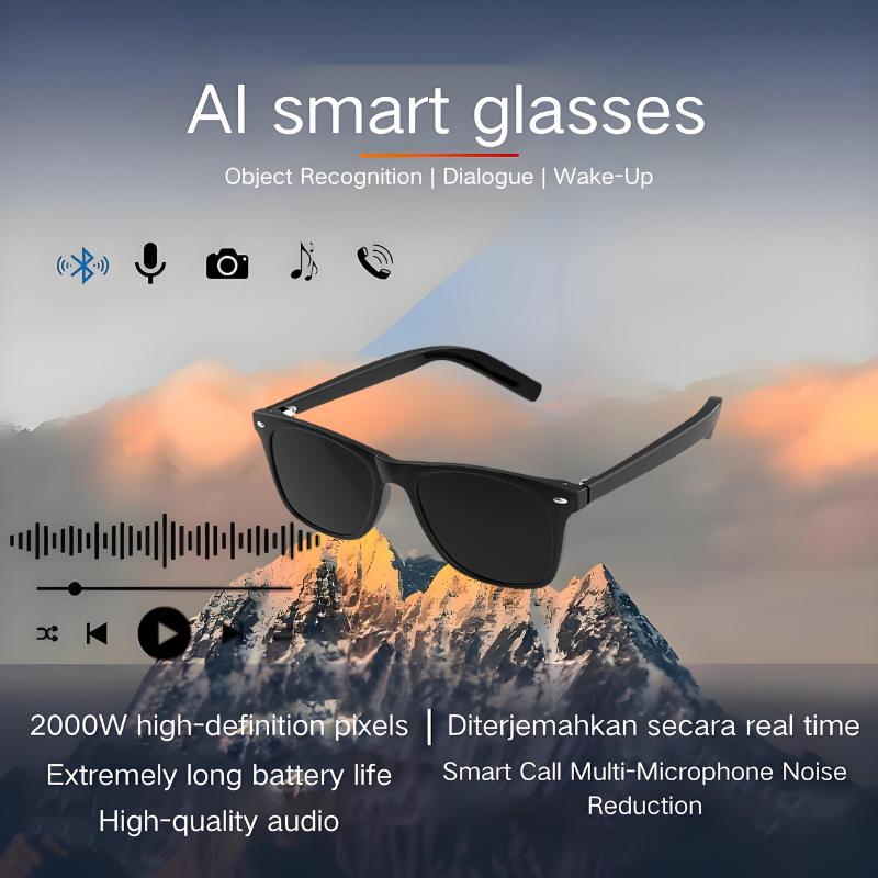 Smart glasses Al men's glasses Bluetooth glasses headphones Shop  Tokopedia - Main Image