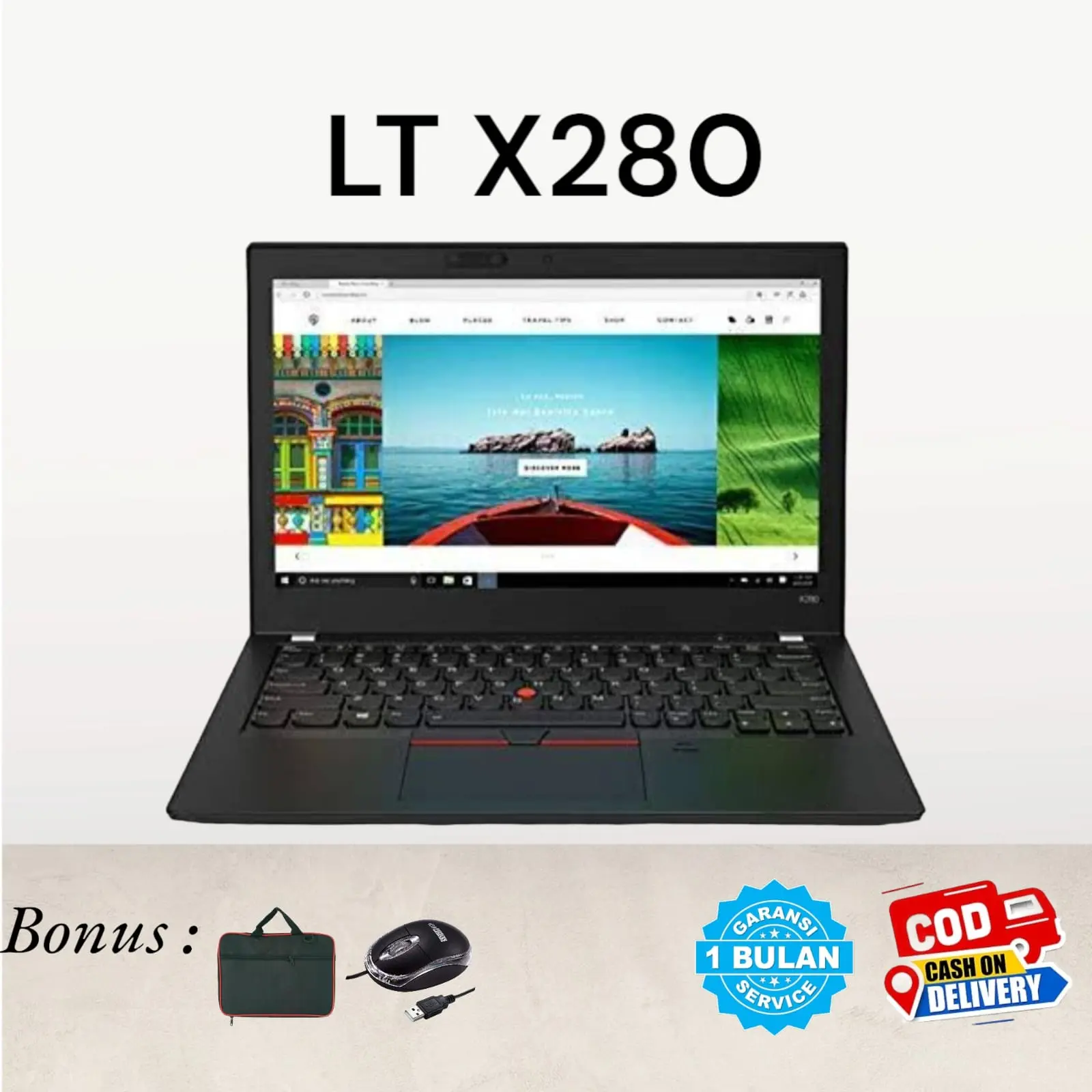 Laptop x280 Core i5 Gen 8 Ram 8GB - Layar 12 inch- Windows  - Bergaransi