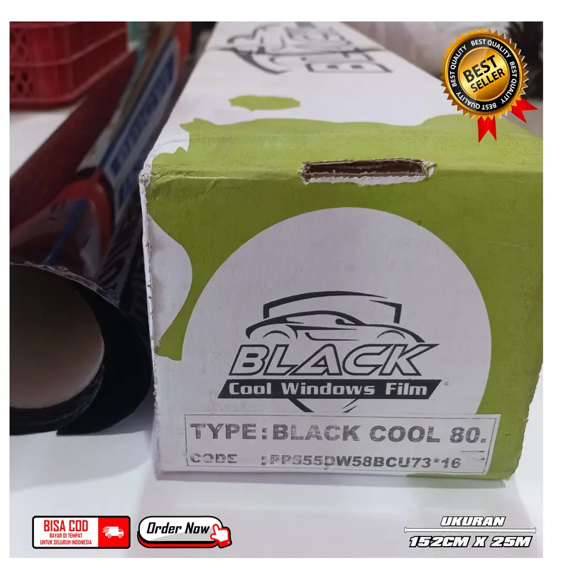 Stiker Kaca Film Mobil Hitam 40% 60% 80% 1Rollan ( Lebar 152 Cm x Panjang 25 Meter ) 3