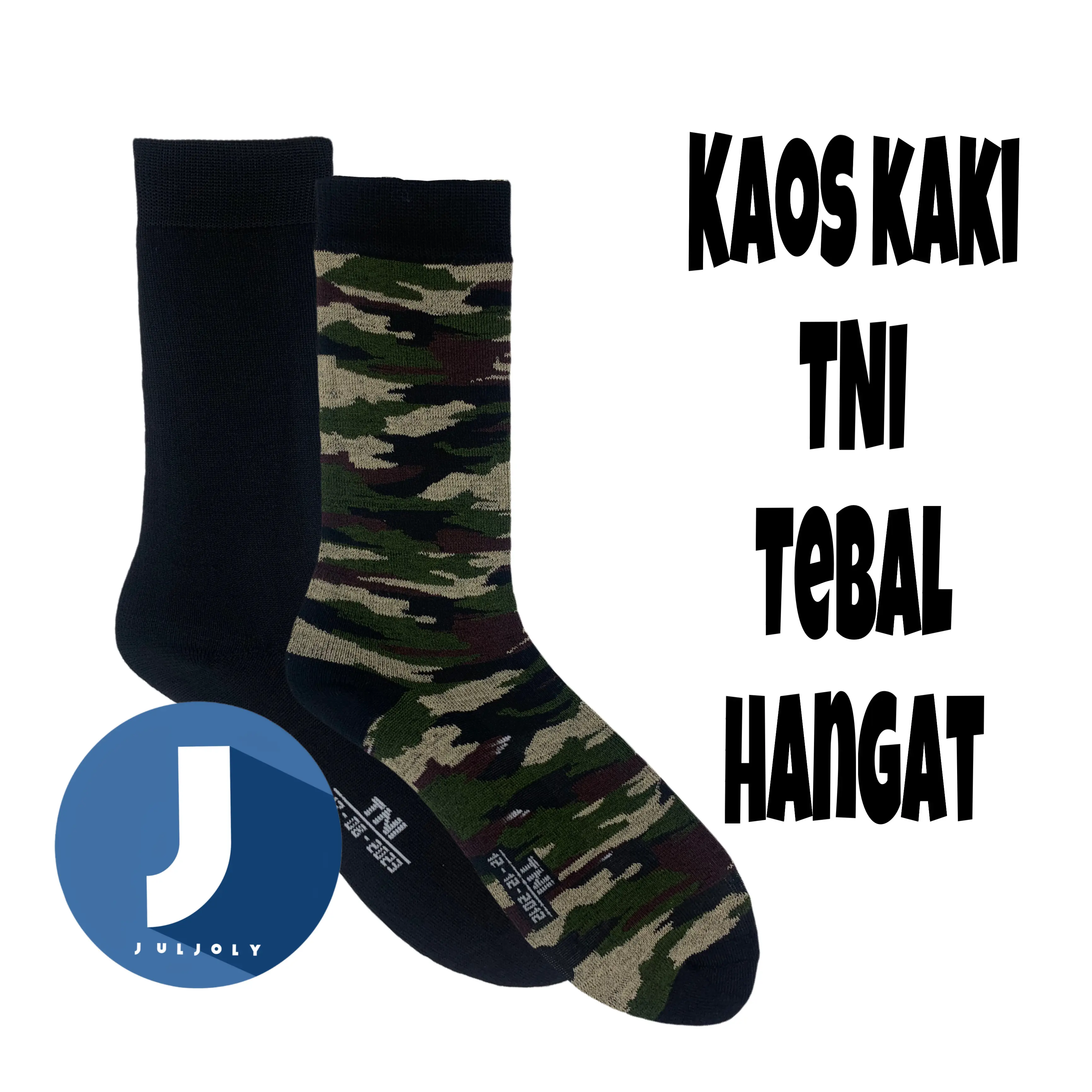 Kaos Kaki PDL Super Tebal Bahan Terry Outdoor TNI Keren Motif Nyaman Pria