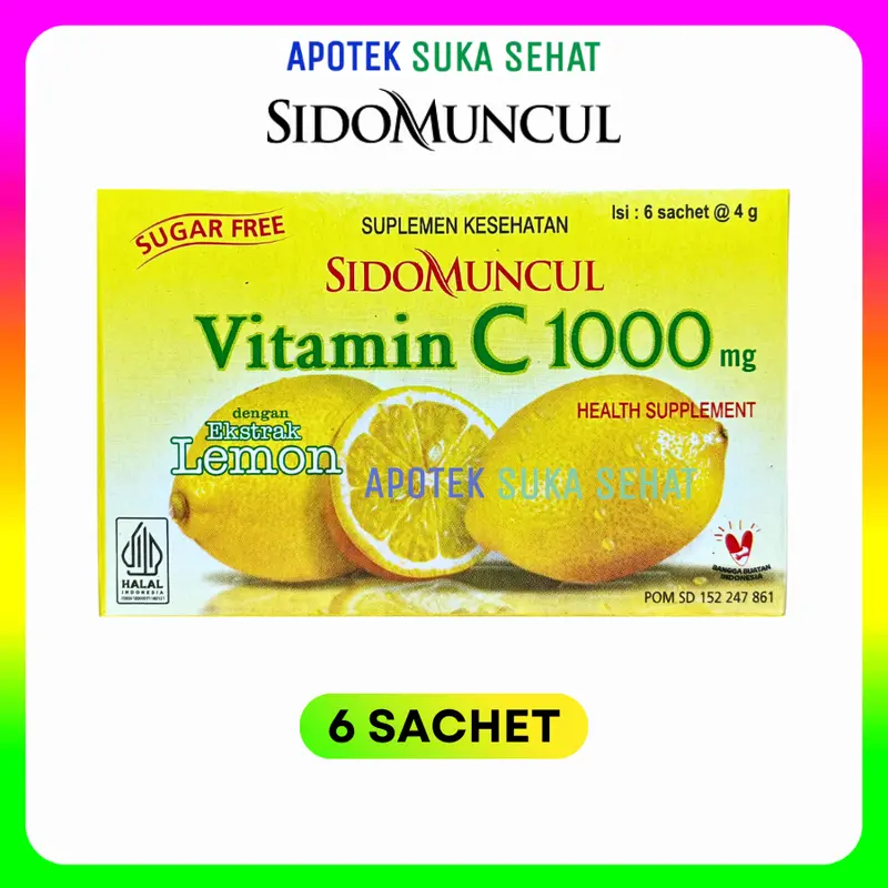 SIDOMUNCUL VITAMIN C1000 BOX 6 SACHET | Multivitamin 2