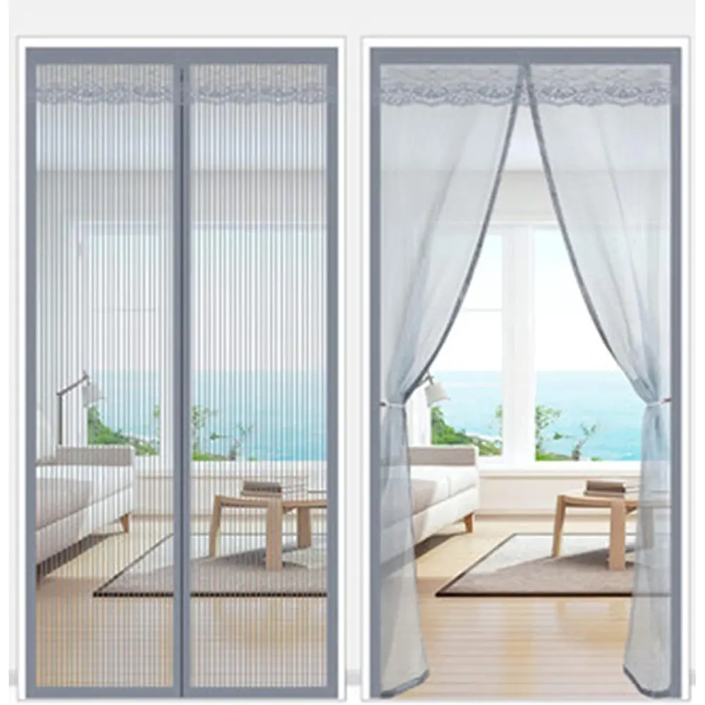 TaffHOME Tirai Pintu Anti Nyamuk Kelambu Magnetic Door 100x210cm - CNY-121 - Black Curtain