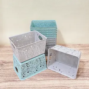 (12 PCS) KERANJANG MINI FLORA ERIKO PENYIMPANAN SERBAGUNA PARCEL LEBARAN HAMPERS SOUVENIR PLASTIK