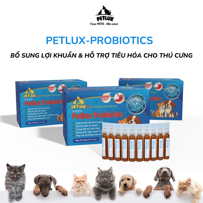 Petlux Probiotic Men tiêu hoá cho chó mèo Probiotic Petlux bổ sung men vi sinh đa chủng và lợi khuẩn hỗ trợ cân bằng đường ruột khỏe mạnh cho thú cưng