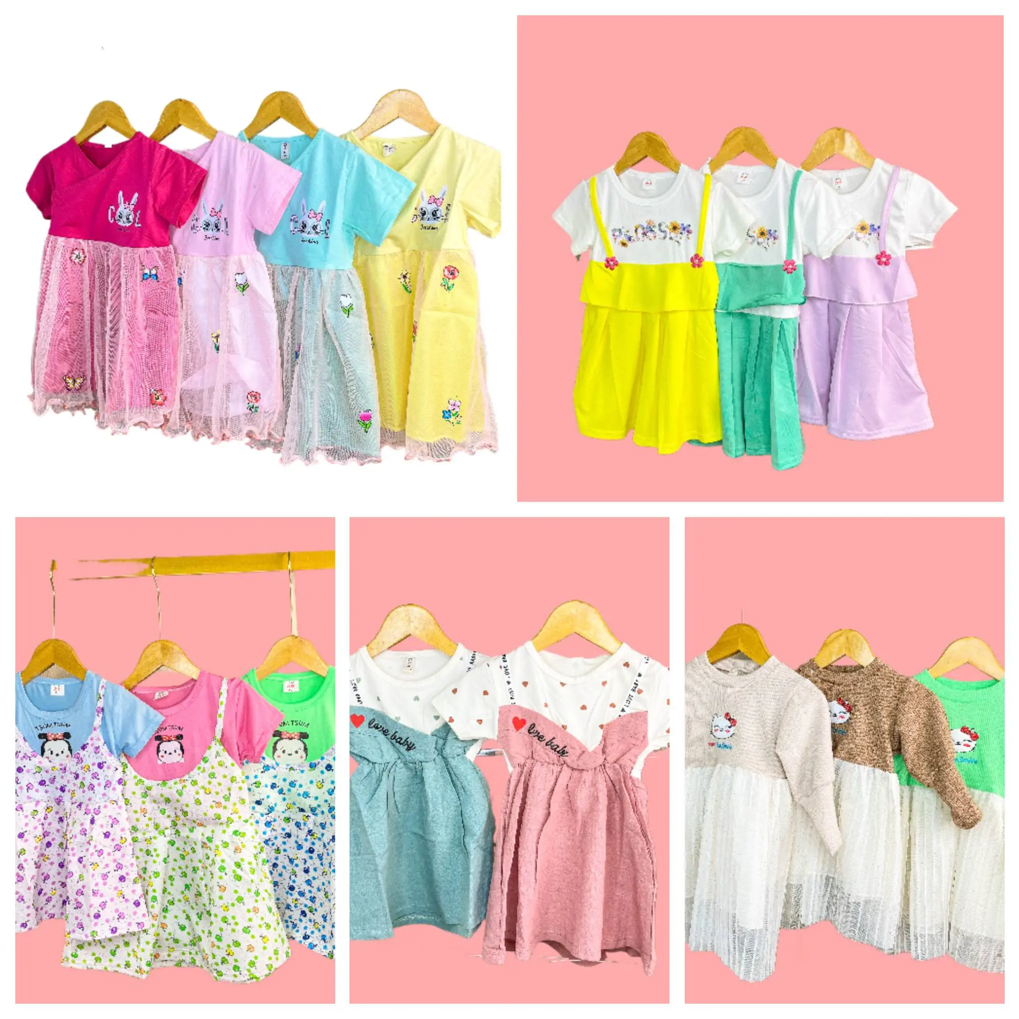 Bass Fashion Baju Dress Anak Perempuan Dress Import Murah