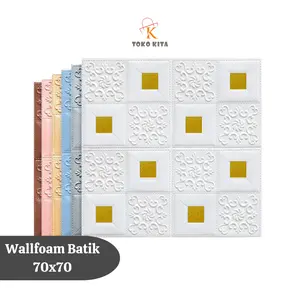 Wallpaper Dinding 70x70cm 3D WallFoam, Brick Foam Sticker Dinding Batik