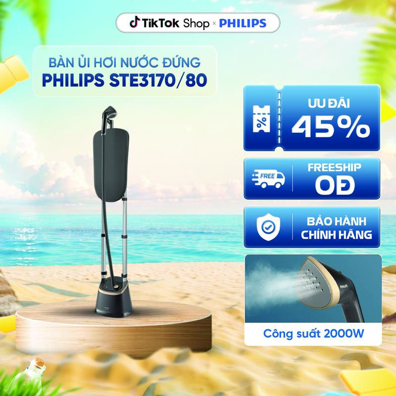 Bàn ủi hơi nước đứng Philips STE3170/80 - Công suất 2000W, 3 chế độ hơi phun - Làm nóng nhanh - BH 24 tháng