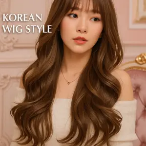 Wig Full Lace Panjang Keriting 131 / COD - INSTANT / Curly Wig Natural Korean Style Black Hairclip Gaya Korea untuk Penampilan Natural Anda