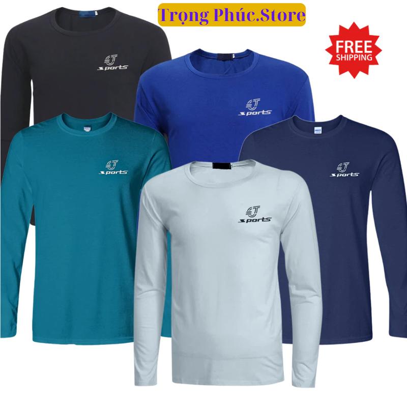 [ Giá Rẻ. ] Combo 5 áo thun sport nam dài tay Đẹp, giá rẻ mặc giữ nhiệt mùa đông, chống nắng mùa hè, chạy bộ, tập gym, lao động ngoài trời, áo thun nam thể thao cao cấp sport -ADT05