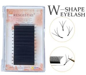 ขนตาปลอม W ความหนา 0.07 มม. 3D W นุ่ม คุณภาพสูง ทำจากขนหมูป่า