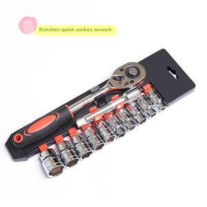 12PCS 1/2 inch Drive Ratchet Wrench CR-V Socket Kits Mechanic Spanner Car Repair Tool Set