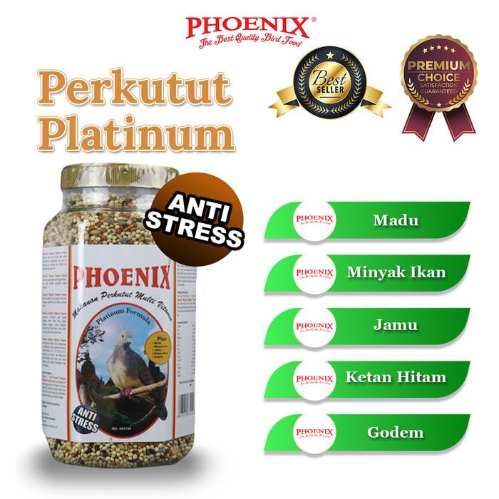 Gambar Pakan Perkutut Platinum Formula Phoenix BURUNG LOMBA MILLET KETAN HITAM JEWAWUT VITAMIN PROTEIN - perkutut dari Phoenix Petfood Indonesia Kab. Bogor Tokopedia