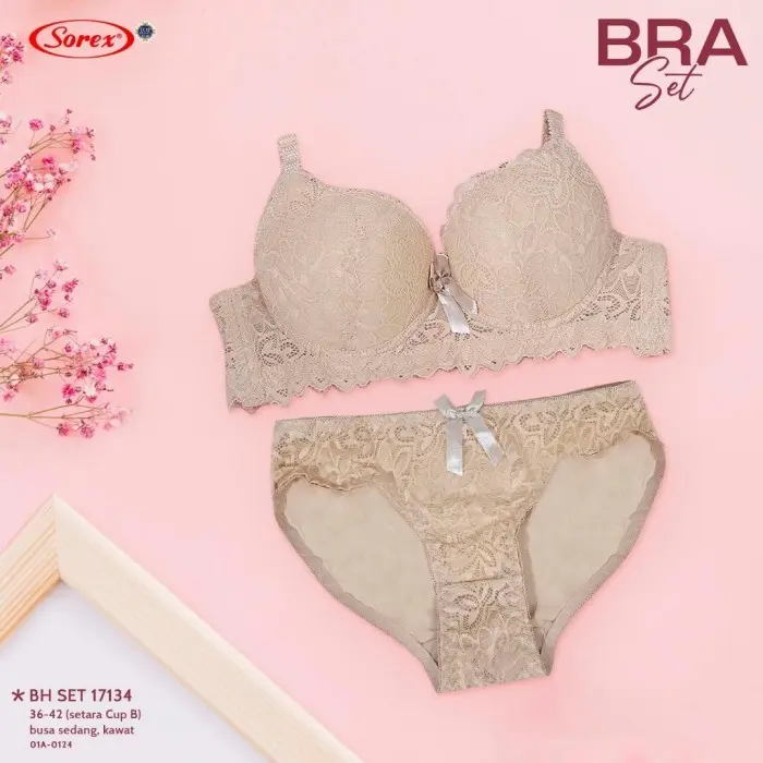 Bra BH Set Sorex 17134 Kawat Busa Sedang Kait 3 (Cup B) 0