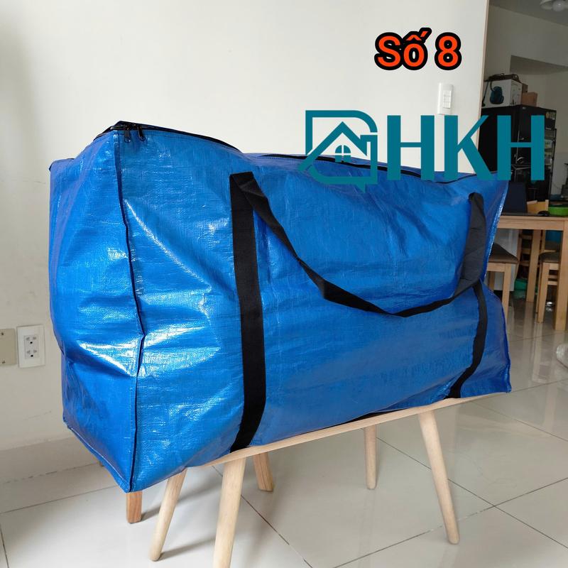 Túi dứa có dây kéo Túi bạt 5 KÍCH THƯỚC đựng đồ chịu tải trên 20kg Túi vải bạt đựng quần áo dọn nhà gọn tiện lợi