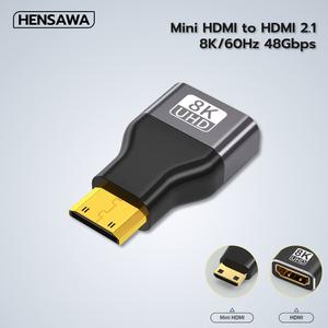 HENSAWA รุ่น VC119 Mini Hdmi Male To Hdmi Female อะแดปเตอร์ 3D 8K 60HZ Gold Plated Hdmi เชื่อมต่อสําหรับ Hdtv แล็ปท็อป