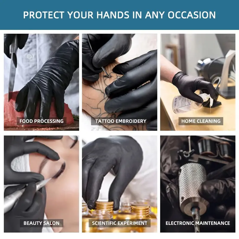 30 PCS Sarung Tangan Karet Nitrile Serbaguna untuk Pembersihan - Cleaning 6