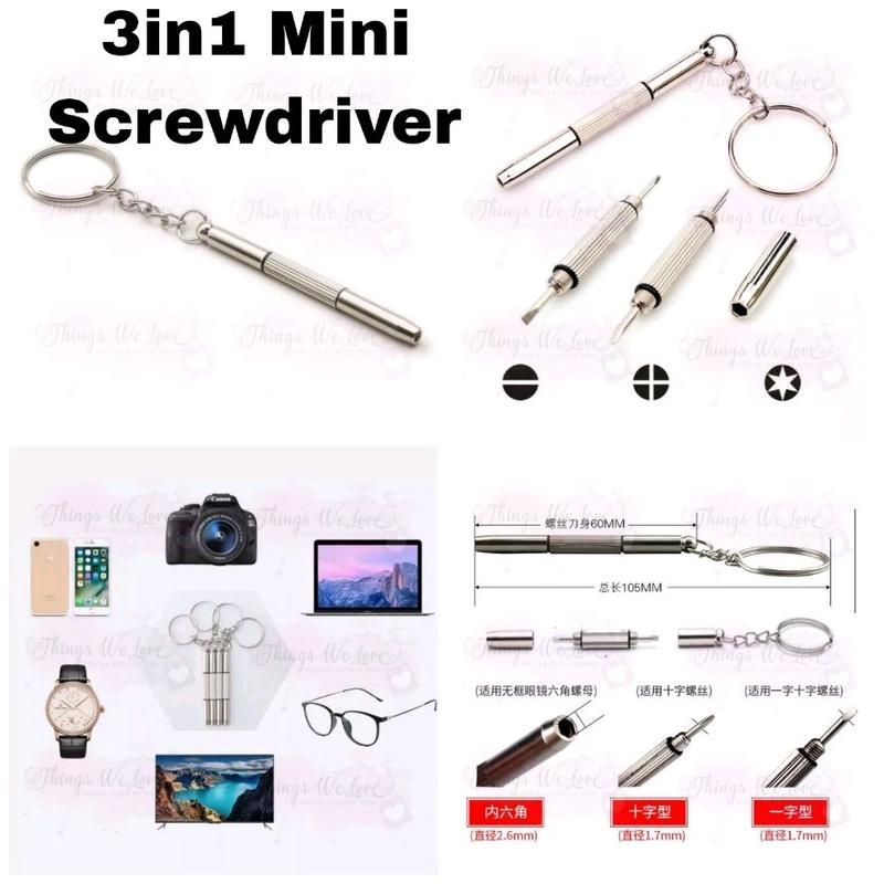 [SG SELLER] [FREE SHIPPING] Mini 3in1 Screwdriver Keychain Handy ...