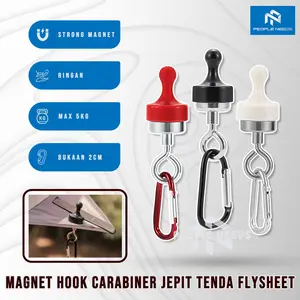 Magnet Hook Gantungan Barang Tenda Flysheet Model Jepit Magnet Camping Outdoor
