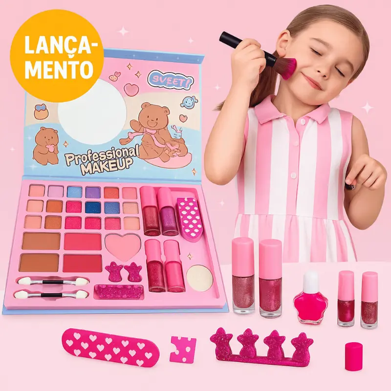 Product Introduction of Kit Maleta Maquiagem CAPIVARA Infantil Completa Menina Princesa Linda Lançamento 48