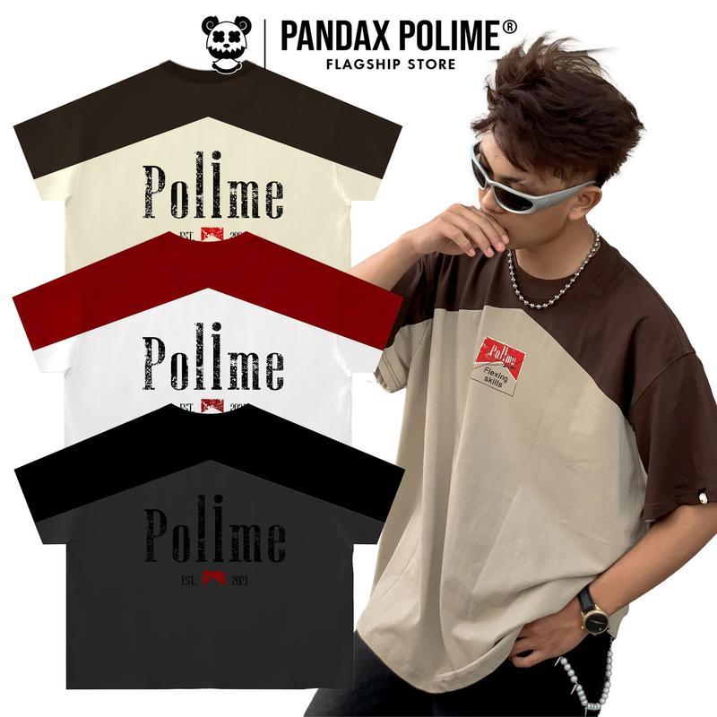 Áo thun big boxy cotton 280gsm raglan oversize blockcore thêu tee local brand form rộng bigsize ngắn tay lỡ cotton 2 chiều cặp đôi nam nữ hack dáng pandaxvn polime Menswear Cổ Tròn