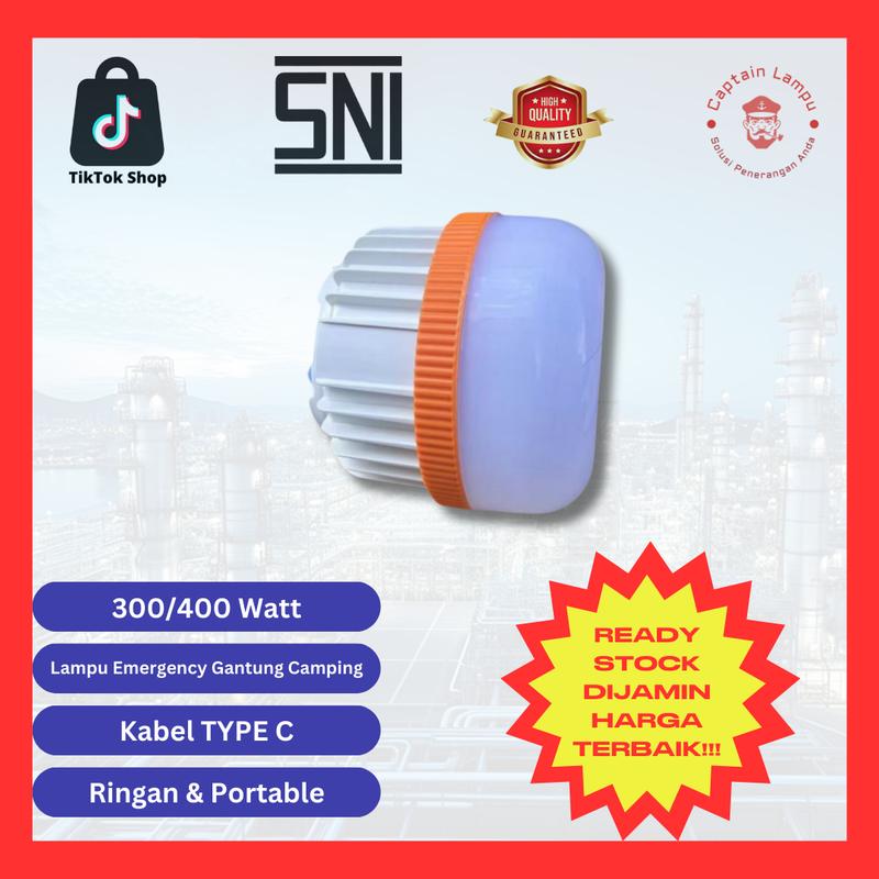 Lampu Emergency Gantung Camping Lamp 300/ 400 Watt Kabel Type C 0