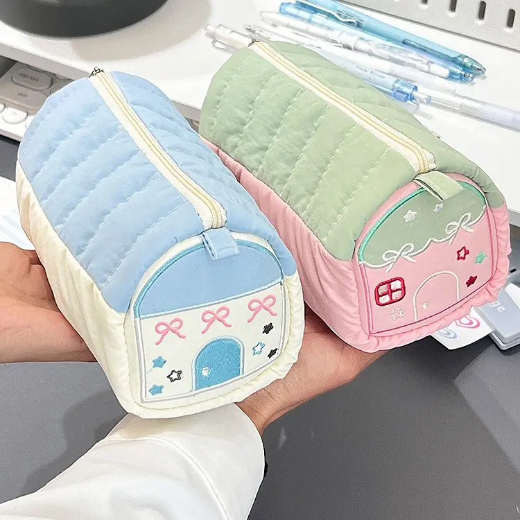 LITTLE DAISY | WANDA Pencil Case / Kotak Pensil Aesthetic Korean Style / Kotak Pensil Puffy Premium / Tempat Pouch Stationery / Kotak Pensil  Peralatan Sekolah Import Kantor Tulis