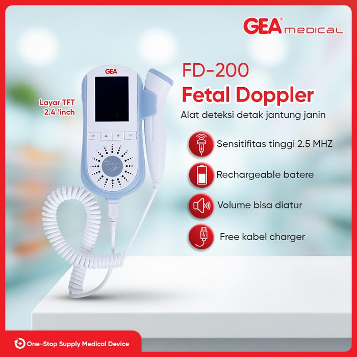 Gambar GEA Alat Pendeteksi Detak Jantung Janin / Fetal Doppler FD-200 dari My Health by GEA Medical Kab. Tangerang Tokopedia