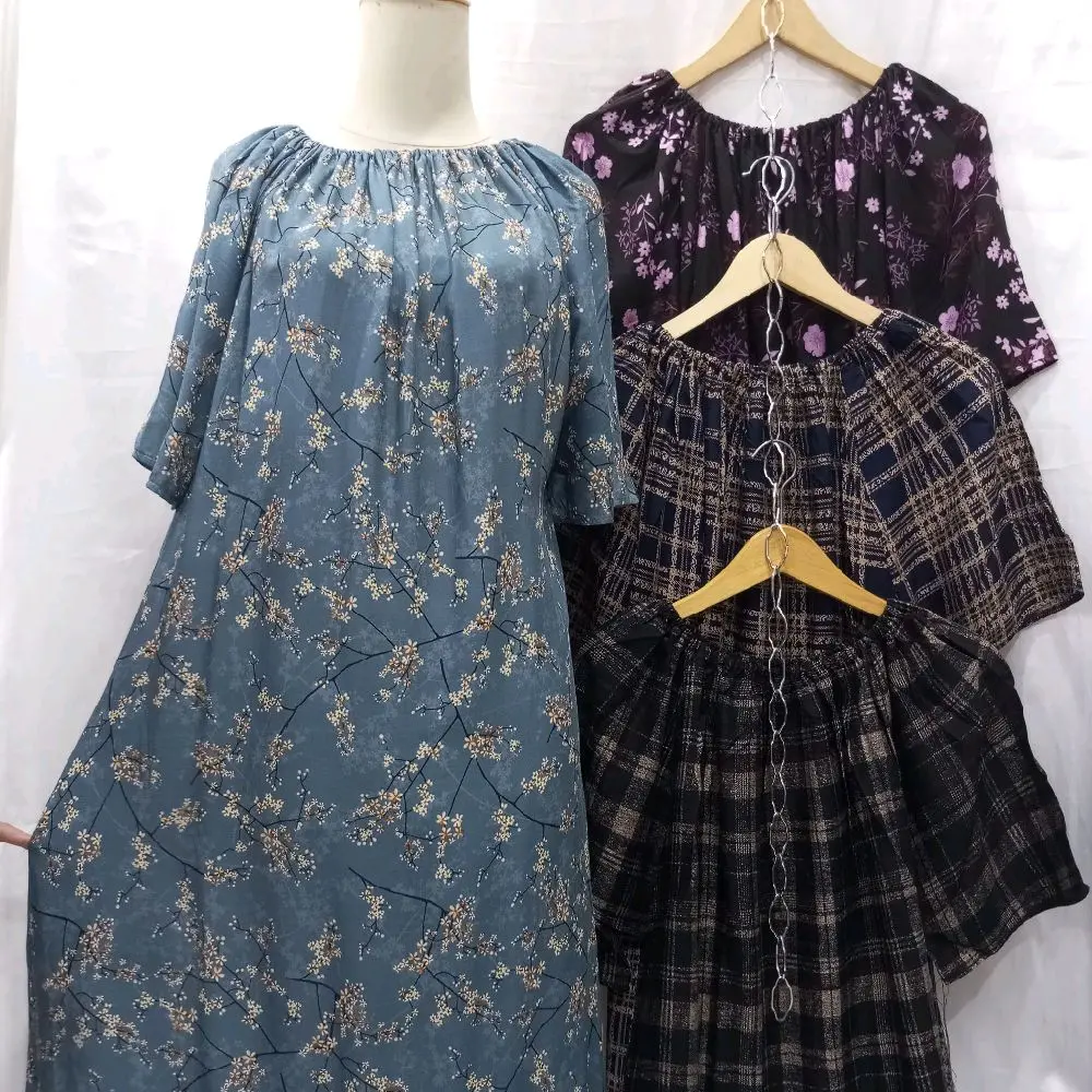 Daster Fira bahan rayon motif bunga