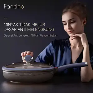 [BUY 1 TAKE 5]Fancino Wajan Anti Lengket 28cm / Penggorengan Titanium - Zero Kimia Bukan Teflon, Untuk Goreng Sehat & Masak Harian