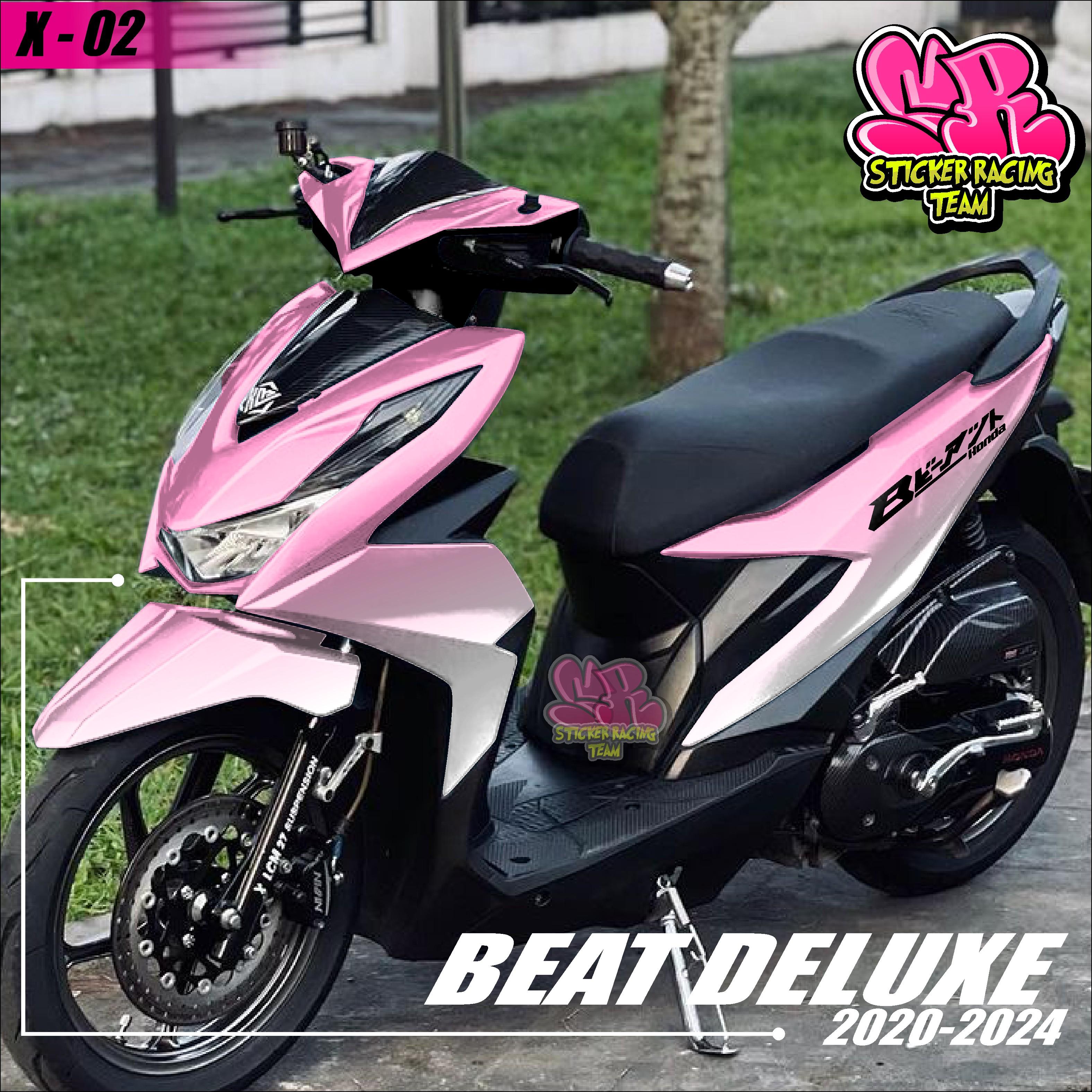 Sticker Decal Full Body Honda Beat Deluxe Beat Street 2020 2021 2022 2023 2024 Sticker Beat Deluxe Street Gradasi Racing Beat Gradasi Rainbow SR X 02