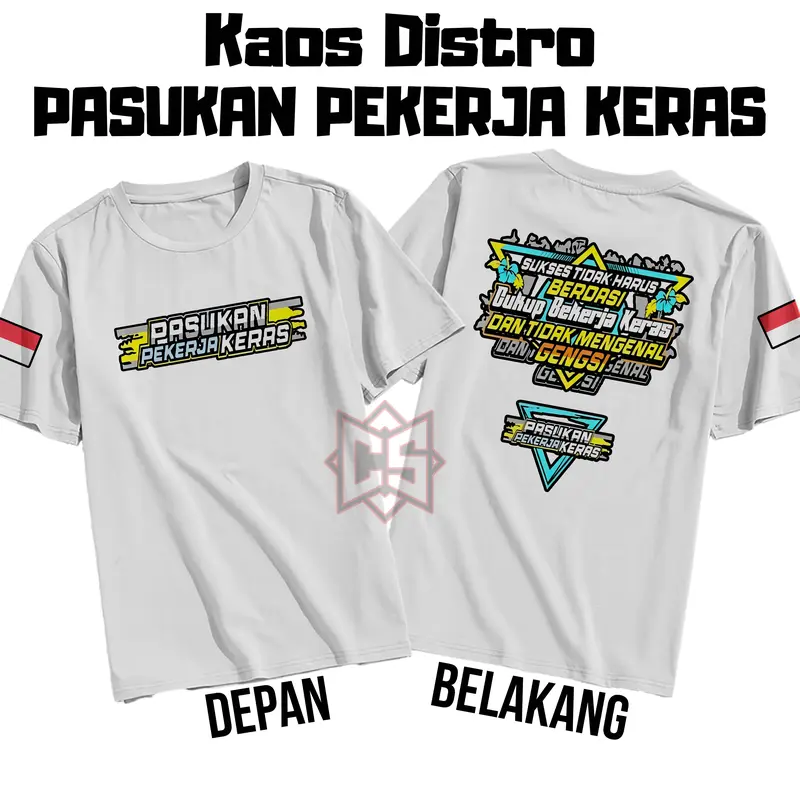 Kaos Baju Sablon Desain PASUKAN PEKERJA KERAS SUKSES TIDAK HARUS BERDASI Kata-Kata Lucu Viral T-Shirt Distro Cotton Combed 30s Pria Wanita 2024 Sablon DTF Bahan Tebal dan Adem Kaos Murah Motif Terbaru 1